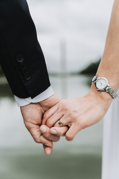 holding hands