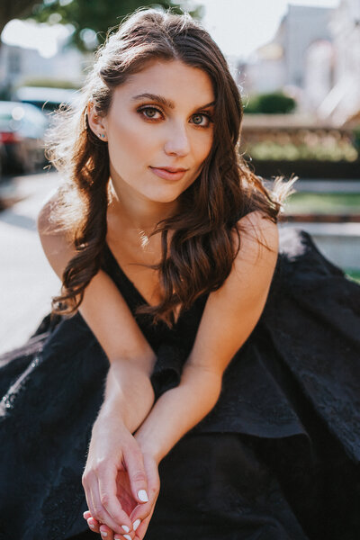 PORTRAIT OF A MODEL AT SUNSET