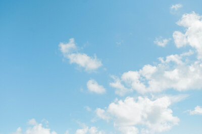 a blue sky