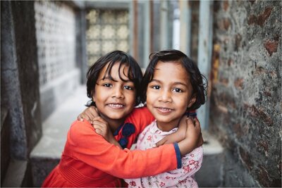 twin indian orphan girls
