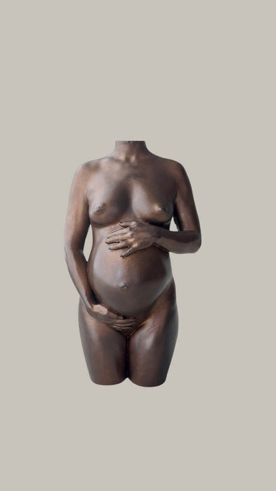 Zwangerschapsbeeldje brons