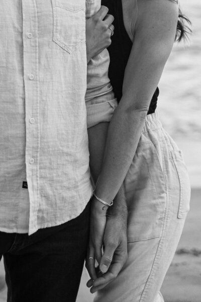 an intimate moment  as a couple holds each other