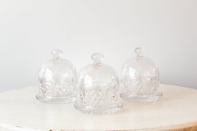 TE Inventory-Clear Glass Cloche Small Ornate 126