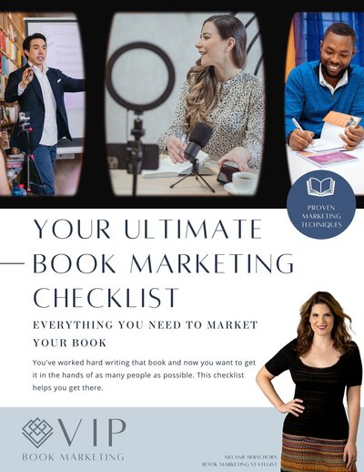 Cover of the Ultimate Book Marketing Checklist, a free download for you