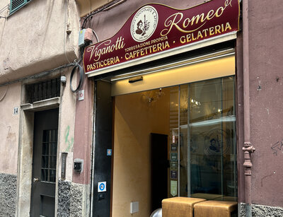 Gelato at Viganotti Romeo in Genoa, Italy