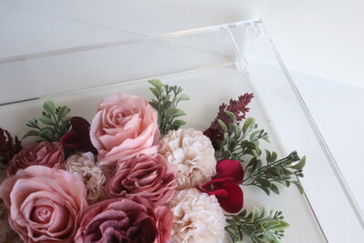 Whimsical pressed floral frame