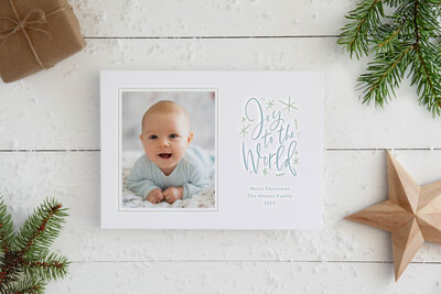 Letterpress holiday photo cards by Sweetly Said