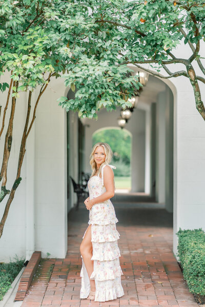High School Senior portrait taken downtown Tuscaloosa, Alabama