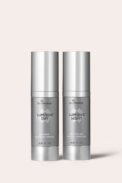 SkinMedica Lumivive is a powerful skincare system designed to protect and rejuvenate your skin. The unique formula uses advanced technology to shield your skin from environmental pollutants while nourishing and revitalizing your complexion. With regular use, Lumivive helps to reduce the appearance of fine lines, wrinkles, and other signs of aging, leaving you with a radiant, healthy glow. Say goodbye to dull, tired skin and hello to a more youthful, luminous complexion with SkinMedica Lumivive