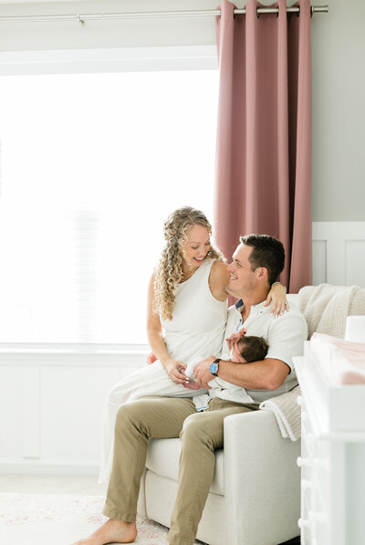 Newborn Lifestyle Session at Home in the Nursery