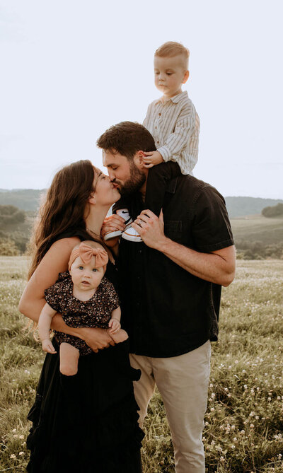 family picture in field