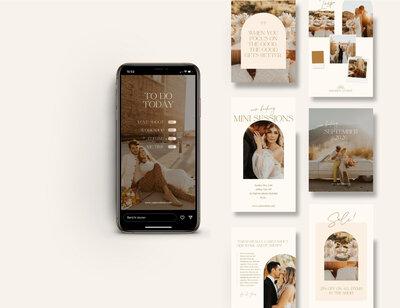 Boho Instagram templates for photographer