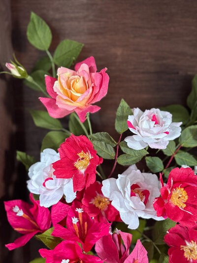 Close up of Bermuda roses