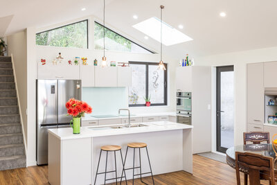redesigned and built modern kitchen