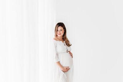 Gorgeous new mother on her maternity shoot