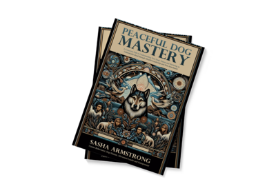 Stack of Peaceful Dog Mastery books written by Sasha Armstrong