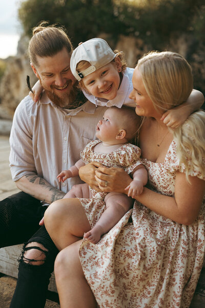 golden hour family photography at the beach in Perth