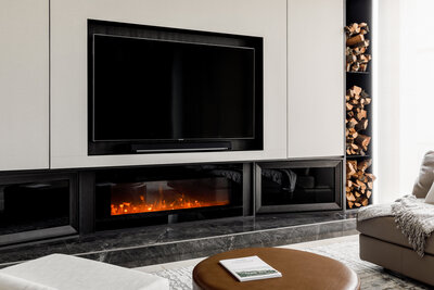 Digital Fireplace in living room