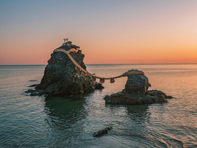 Ocean sunset in Japan