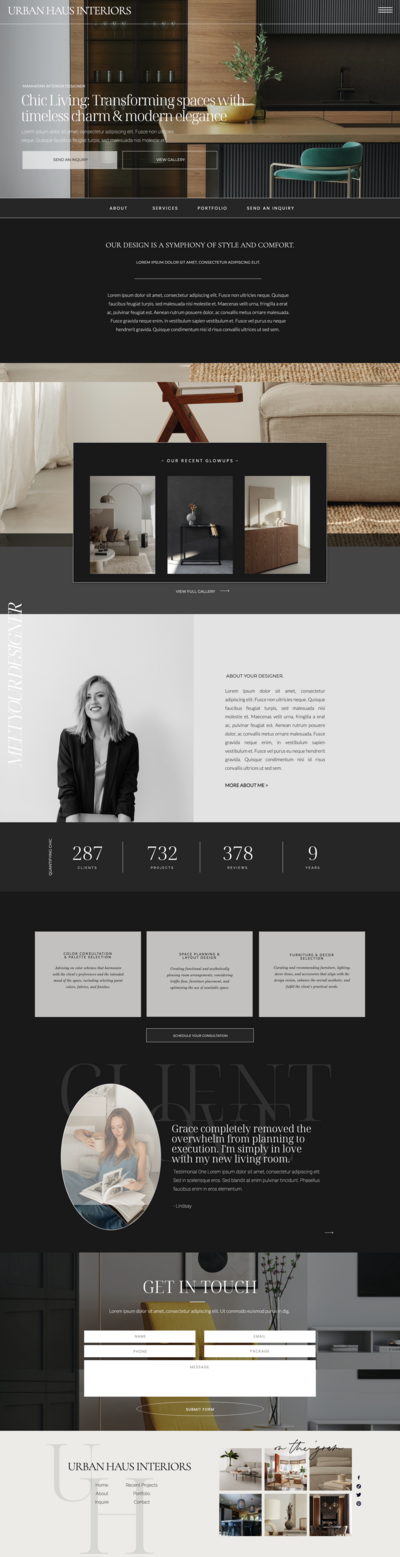 Interior designer website template