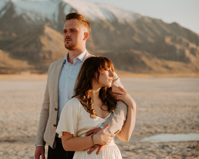 golden hour couples session at the Great Saltair in Salt Lake City, Utah