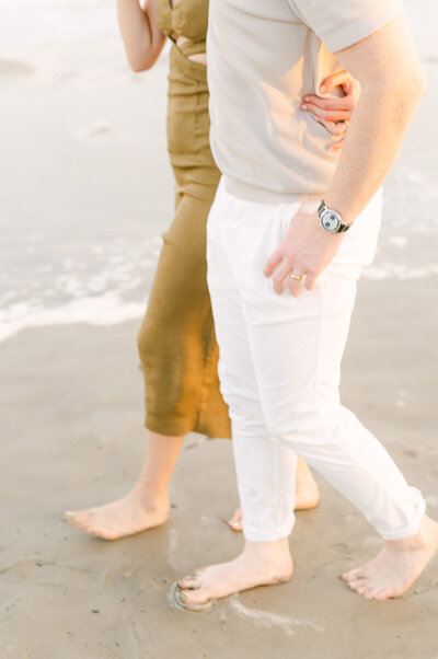 feet on the beach in Galveston