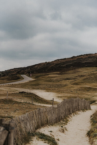 couple kissing and eloping on a mountain in the french alps