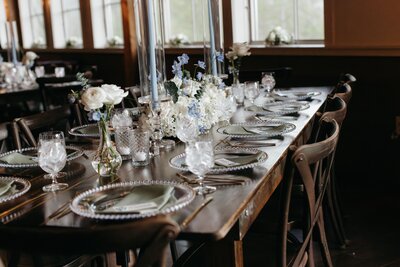 Editorial fine art detail of florals at a romantic destination castle wedding.