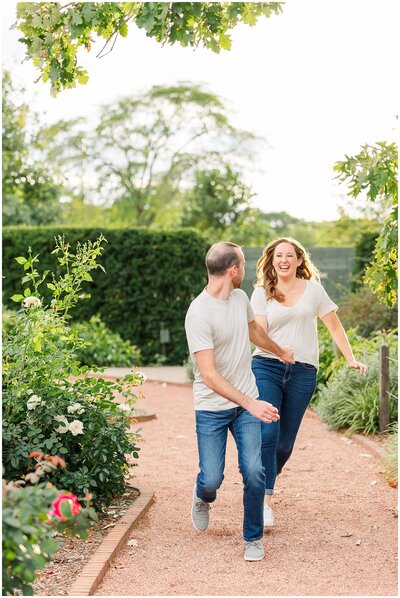 Bride and groom walk up memorial steps at their DC wedding