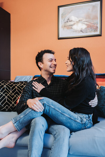 Living room  engagement - Baltimore wedding photography