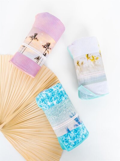 Eco friendly beach towels by Love + Water Photography