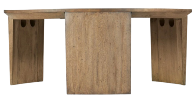 Wood round coffee table