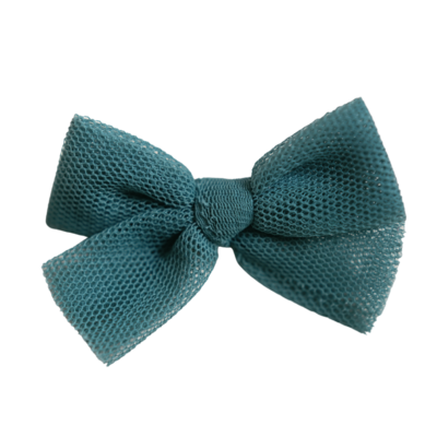 Cutout image of a teal bow