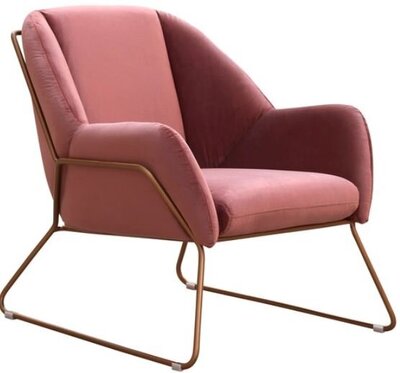 Pink Armchair_gold legs