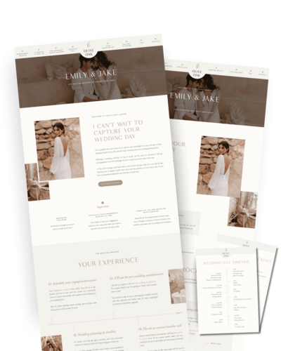 Showit Client Lounge templates for photographers