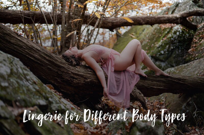 A topless woman stands in foliage, facing the camera as she covers her chest with her two hands, photographed in southwest, MO during a boudoir photography session