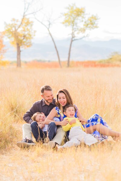 Family at Fall minis McIntosh Lake, Longmont, Colorado