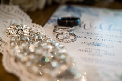 Detailed Shot of Garter, rings, Invitation - Wedding Photography - Jennifer Mummert Photography