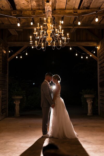 Couple forehead to forehead Jersey Shore wedding photo