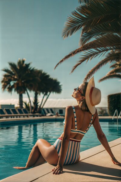 Beach Girl Aesthetics Stock Photos 42