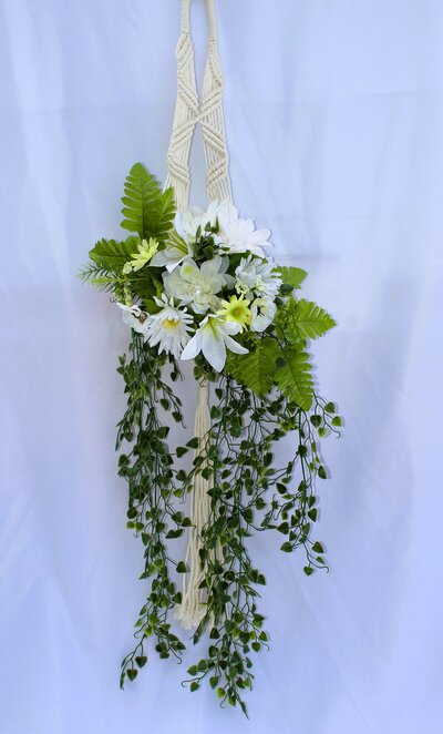 macrame floral arrangement