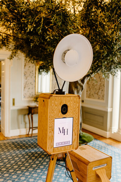 Premium party entertainment modern wooden photo booth hire for Hedsor house corporate events, weddings, private parties, brand launches and more