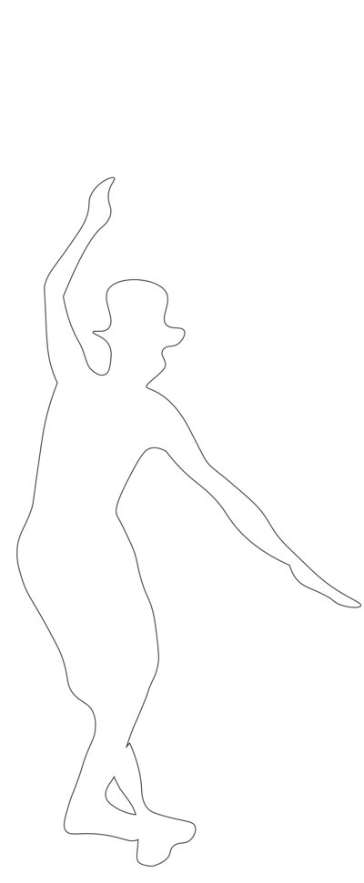sketch of a man dancing