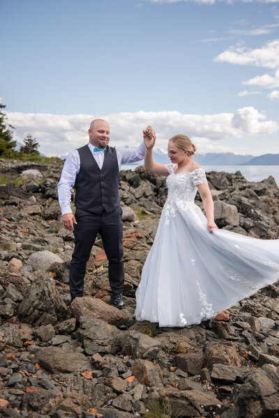 Christine Johnson Photography - Rachel and Bill Wedding Glacier Juneau AK -15