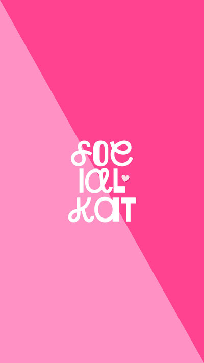 Social Kat logo on a pink background