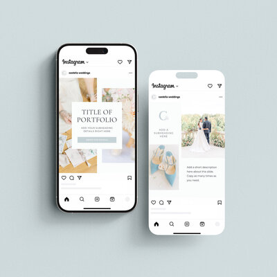Castella social media templates for wedding planners