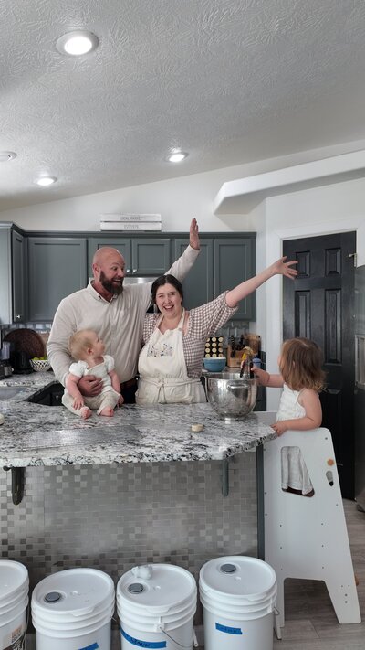 Our family in the kitchen