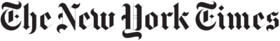 The New York Times logo PNG in black