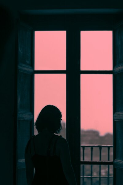 woman reflecting on breakup during transition coaching session
