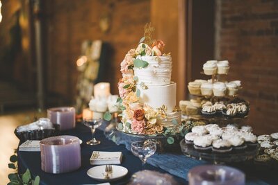 Gorgeous wedding cake at a historical event and wedding venue in great falls mt